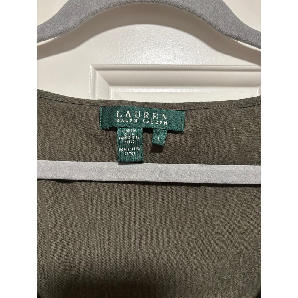 Lauren Ralph Lauren Olive Green Sleeveless Tank Top L - Picture 4 of 9